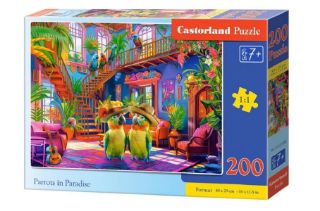 Obrázek z Puzzle Papoušci v ráji 200 dílků 